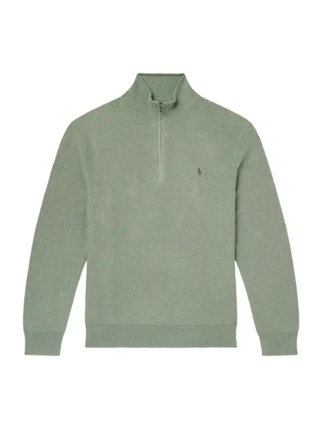 Logo-Embroidered Cotton Half-Zip Sweater - Men