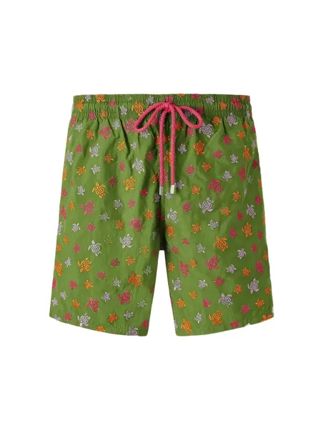Vilebrequin Mistral Embroidered Straight-Leg Swim Shorts - Men