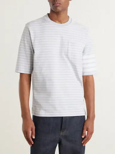 Thom Browne Striped Cotton Jersey T-Shirt - Men | Thumbnail 3