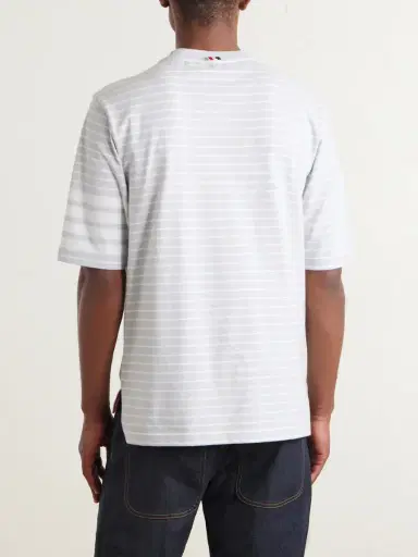 Thom Browne Striped Cotton Jersey T-Shirt - Men | Thumbnail 4
