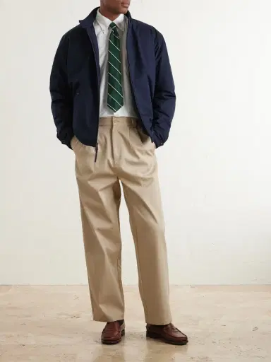 Polo Ralph Lauren Leather and Suede-Trimmed Gabardine Jacket - Men | Thumbnail 2