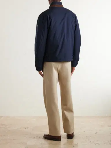 Polo Ralph Lauren Leather and Suede-Trimmed Gabardine Jacket - Men | Thumbnail 4