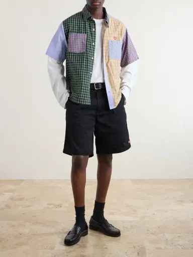 Human Made Skater Straight-Leg Logo-Detailed Pleated Twill Shorts - Men | Thumbnail 2