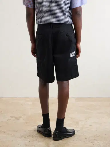 Human Made Skater Straight-Leg Logo-Detailed Pleated Twill Shorts - Men | Thumbnail 4
