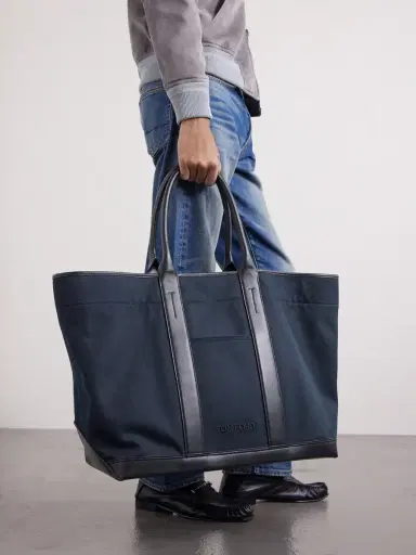 Tom Ford Leather-Trimmed Canvas Weekend Bag - Men | Thumbnail 2
