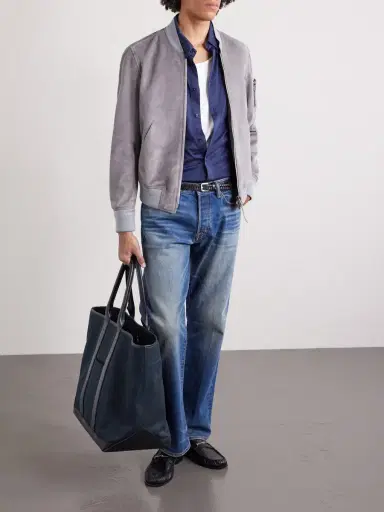 Tom Ford Leather-Trimmed Canvas Weekend Bag - Men | Thumbnail 3