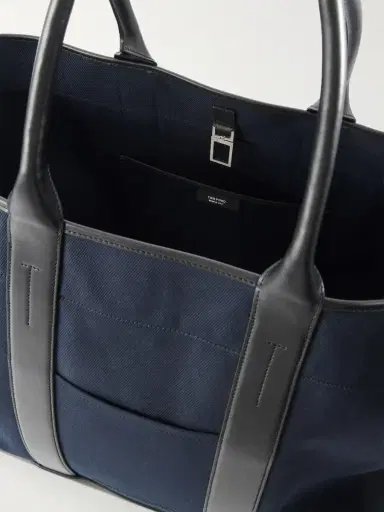 Tom Ford Leather-Trimmed Canvas Weekend Bag - Men | Thumbnail 6