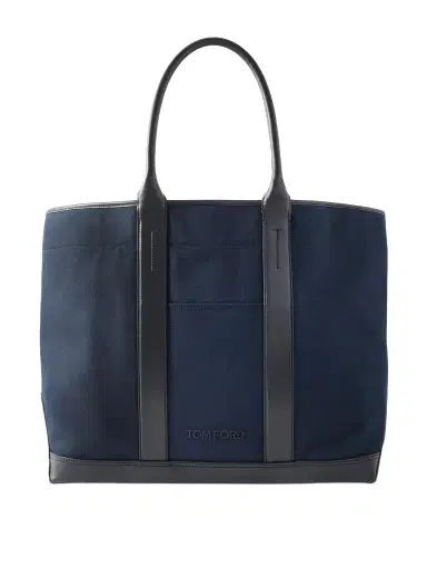 Tom Ford Leather-Trimmed Canvas Weekend Bag - Men | Thumbnail 1