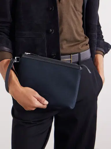 Tom Ford Leather-Trimmed Canvas Pouch - Men | Thumbnail 3 Tom Ford Leather-Trimmed Canvas Pouch - Men | Thumbnail 3