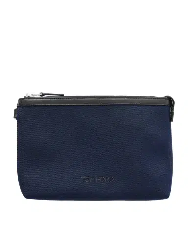 Tom Ford Leather-Trimmed Canvas Pouch - Men | Thumbnail 1 Tom Ford Leather-Trimmed Canvas Pouch - Men | Thumbnail 1