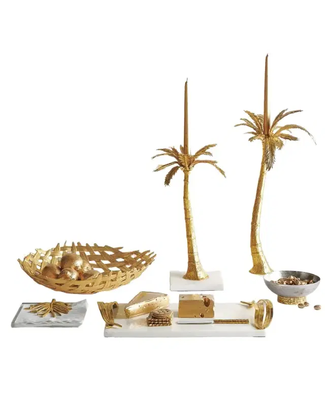 Michael Aram Mixed Palm Candleholders, 2-Piece Set