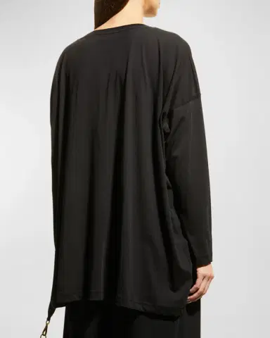 Eskandar Ultra-Light Cotton Long-Sleeve T-Shirt (One Size) | Thumbnail 5 Eskandar Ultra-Light Cotton Long-Sleeve T-Shirt (One Size) | Thumbnail 5
