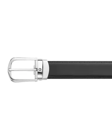 Montblanc Men 's Horseshoe-Buckle Reversible Leather Belt | Thumbnail 1