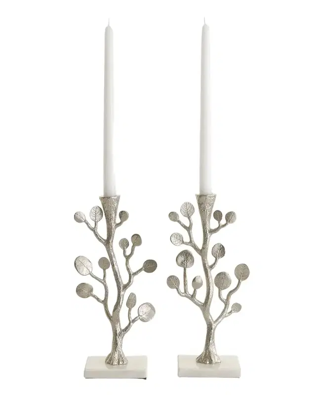 Michael Aram Botanical Leaf Candleholders, Set of 2