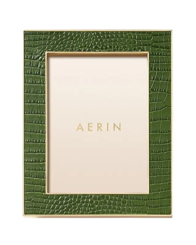 AERIN Classic Crocodile Leather Frame