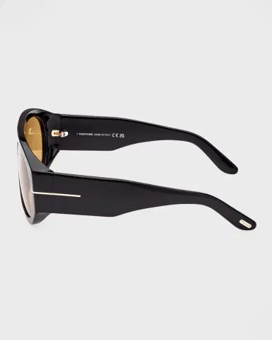 Tom Ford Men's Bronson T-Logo Shield Sunglasses | Thumbnail 2