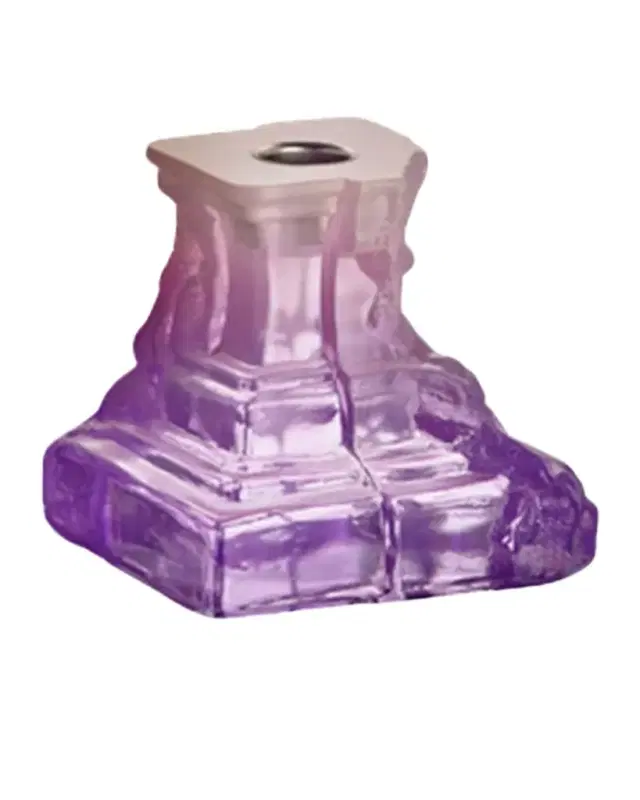 Kosta Boda Rocky Baroque Kryptonite Small Candlestick, 3.7"