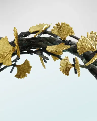 Michael Aram Butterfly Ginkgo Oval Wall Mirror - 39" | Thumbnail 3