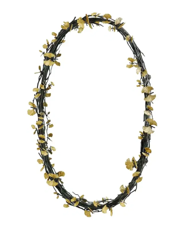 Michael Aram Butterfly Ginkgo Oval Wall Mirror - 39"
