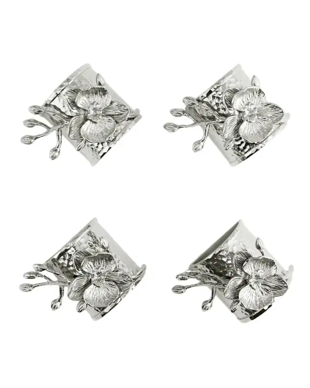 Michael Aram White Orchid Napkin Rings, Set of 4