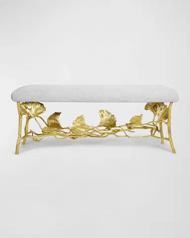 Michael Aram Golden Ginkgo Bench | Thumbnail 2 Michael Aram Golden Ginkgo Bench | Thumbnail 2