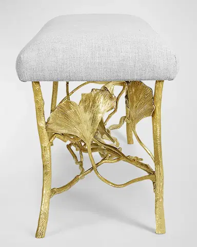 Michael Aram Golden Ginkgo Bench | Thumbnail 4 Michael Aram Golden Ginkgo Bench | Thumbnail 4