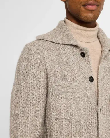 Giorgio Armani Men's 4-Pocket Cardigan Jacket | Thumbnail 4