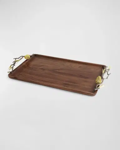 Michael Aram Pine Cone Medium Wood Tray | Thumbnail 2