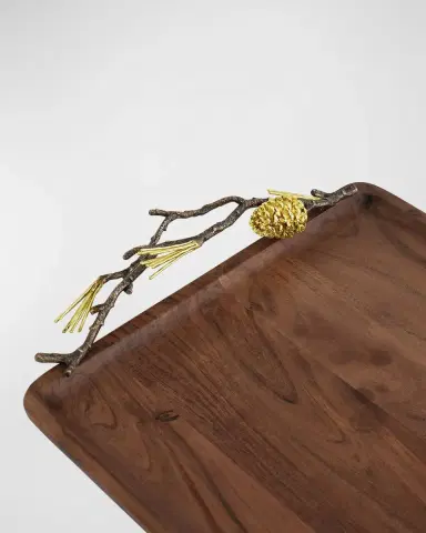 Michael Aram Pine Cone Medium Wood Tray | Thumbnail 4