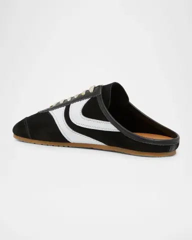 Dries Van Noten Men's Destin Mixed Leather Retro Sneakers | Thumbnail 3 Dries Van Noten Men's Destin Mixed Leather Retro Sneakers | Thumbnail 3