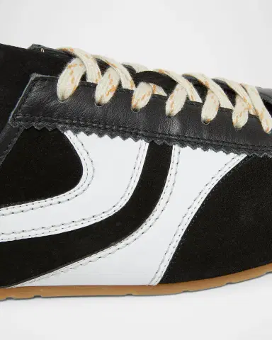 Dries Van Noten Men's Destin Mixed Leather Retro Sneakers | Thumbnail 4 Dries Van Noten Men's Destin Mixed Leather Retro Sneakers | Thumbnail 4