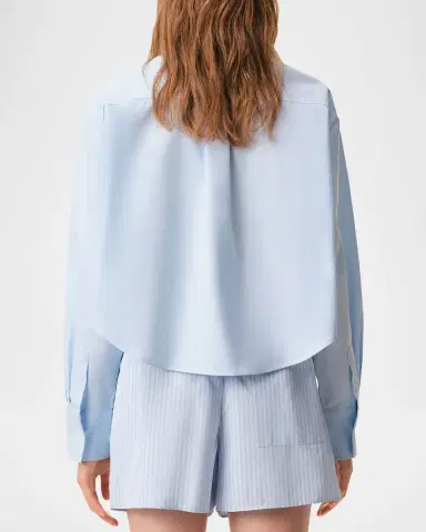 AMI PARIS Oversized Cropped Button-Down Shirt | Thumbnail 2 AMI PARIS Oversized Cropped Button-Down Shirt | Thumbnail 2