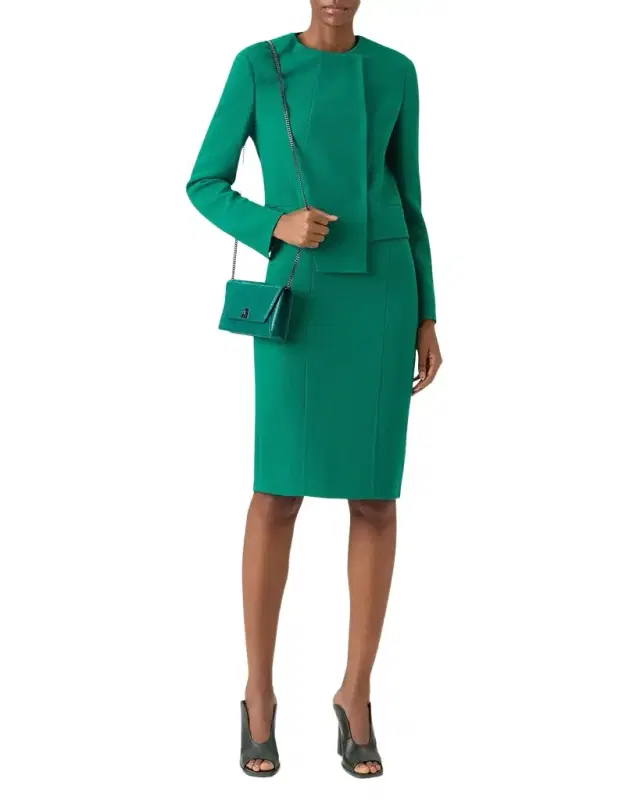 Akris Hemilio Asymmetric Double-Faced Wool Jacket