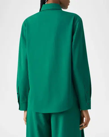 Akris Wool Gabardine Button-Down Blouse | Thumbnail 3