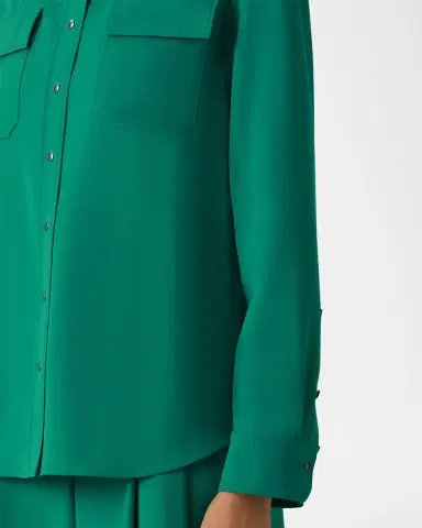 Akris Wool Gabardine Button-Down Blouse | Thumbnail 5