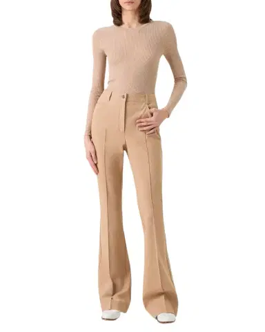 Akris Silk-Cotton Fitted Rib-Knit Sweater | Thumbnail 1 Akris Silk-Cotton Fitted Rib-Knit Sweater | Thumbnail 1