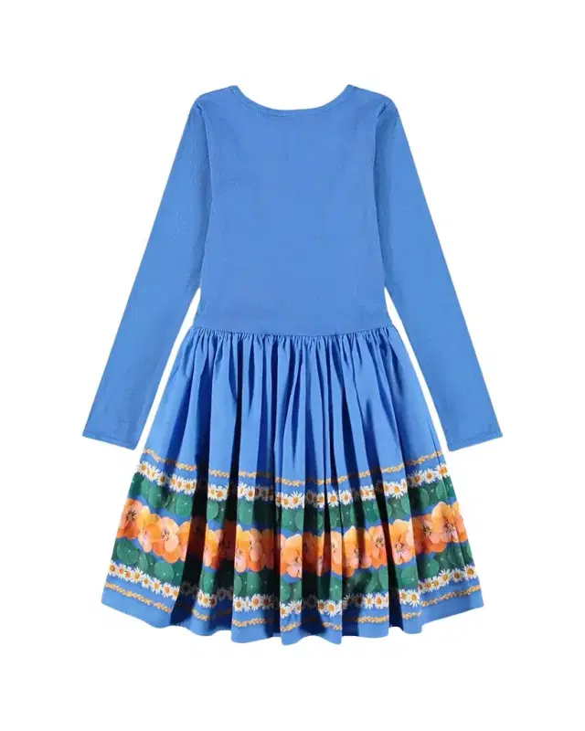 Girl 's Casie Long-Sleeve Organic Cotton Dress, Size 7-14