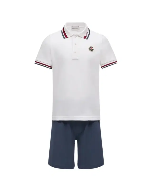 Moncler Boy 's Stretch Cotton Pique Polo and Shorts Set