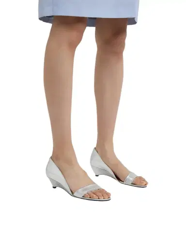 Jil Sander 35mm Metallic Leather Wedge Sandals | Thumbnail 1 Jil Sander 35mm Metallic Leather Wedge Sandals | Thumbnail 1