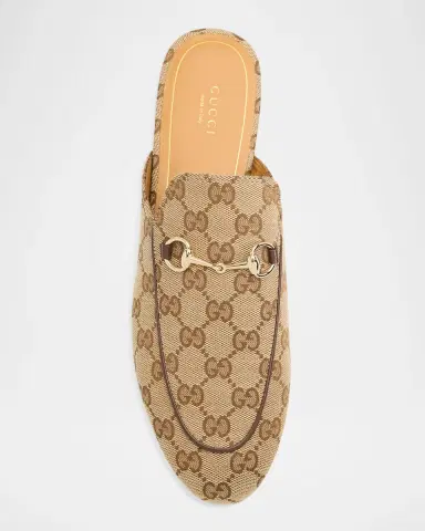 Gucci Princetown GG Canvas Bit Loafer Mules | Thumbnail 6