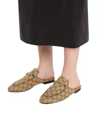 Gucci Princetown GG Canvas Bit Loafer Mules | Thumbnail 1