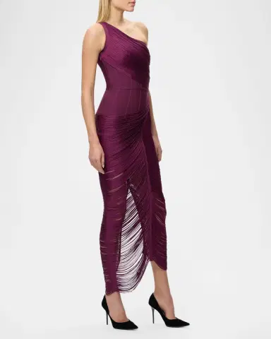 Hervé Léger The Tyra Asymmetric Gown | Thumbnail 3
