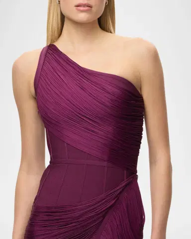 Hervé Léger The Tyra Asymmetric Gown | Thumbnail 5