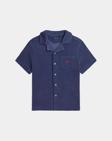 Polo Ralph Lauren Boy's Cotton-Blend Terry Camp Shirt, Size S-XL | Thumbnail 3