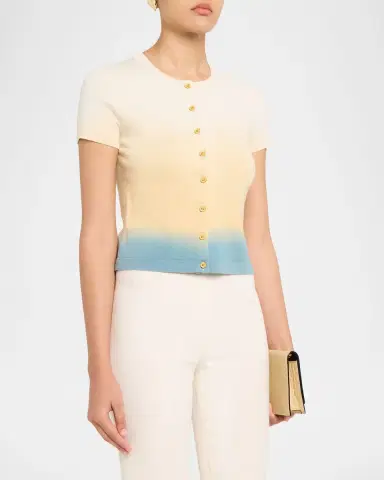 3.1 Phillip Lim Short-Sleeve Ombré Cardigan | Thumbnail 3 3.1 Phillip Lim Short-Sleeve Ombré Cardigan | Thumbnail 3