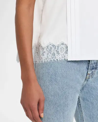 3.1 Phillip Lim Satin Lace Flounce Top | Thumbnail 4