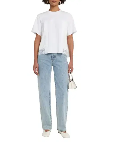 3.1 Phillip Lim Satin Lace Flounce Top | Thumbnail 1