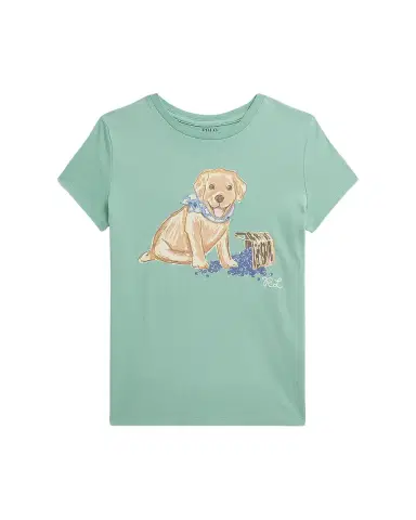 Polo Ralph Lauren Girl's Printed Cotton Jersey T-Shirt, Size S | Thumbnail 2 Polo Ralph Lauren Girl's Printed Cotton Jersey T-Shirt, Size S | Thumbnail 2