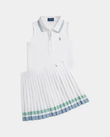 Polo Ralph Lauren Girl 's Stretch-Cotton Sleeveless Polo, Size 2- | Thumbnail 2 Polo Ralph Lauren Girl 's Stretch-Cotton Sleeveless Polo, Size 2- | Thumbnail 2