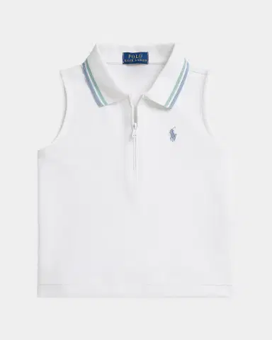 Polo Ralph Lauren Girl 's Stretch-Cotton Sleeveless Polo, Size 2- | Thumbnail 4 Polo Ralph Lauren Girl 's Stretch-Cotton Sleeveless Polo, Size 2- | Thumbnail 4